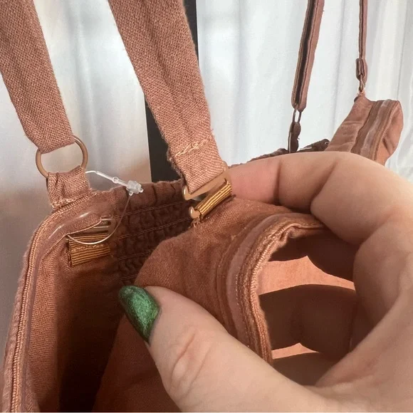 Joie Linen Blend Brown Midi Sundress, size 2 NWT - Picture 6 of 7